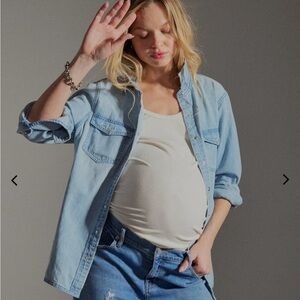 Hatch The Denim Maternity Shirt XL